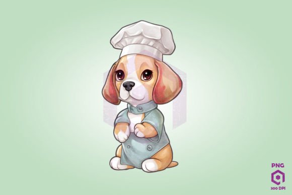 Beagle Wearing Chef Suit