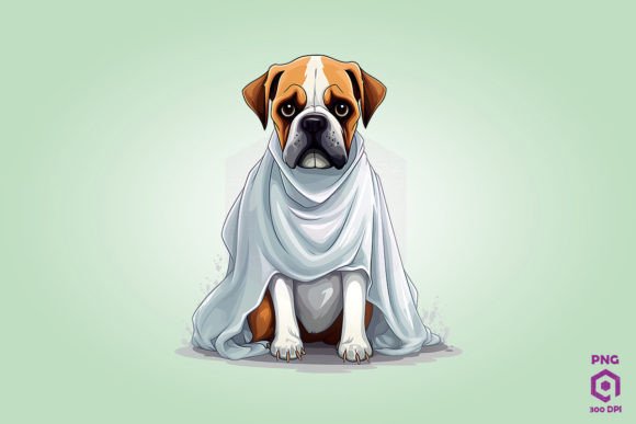 Boxer in Ghost Costume 1