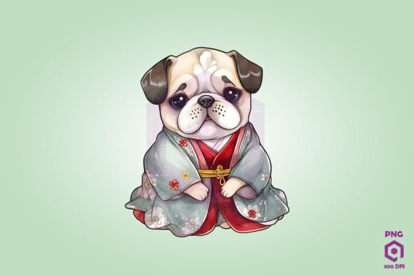 Bulldog Wearing Hanbok