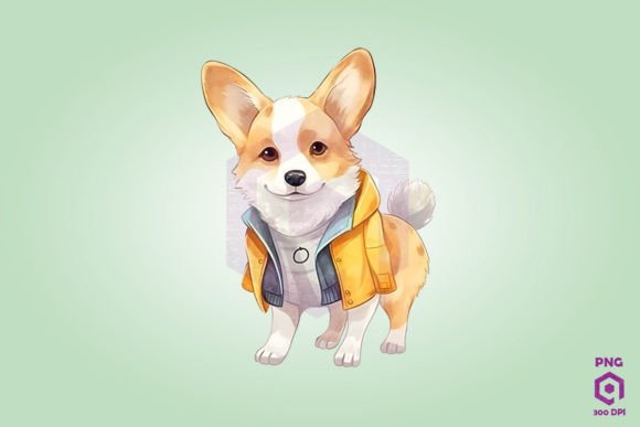 Corgi Wearing Trendy Fashion