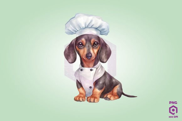 Dachshund Wearing Chef Suit