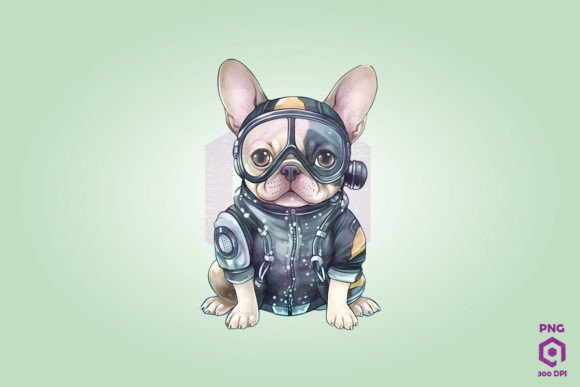 French Bulldog Wearing Diving Suit