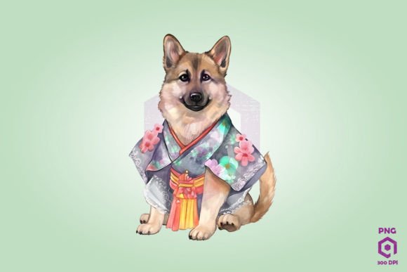 German Shepherd Wearing Hanbok