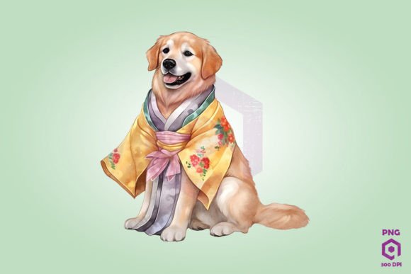 Golden Retriever Wearing Hanbok