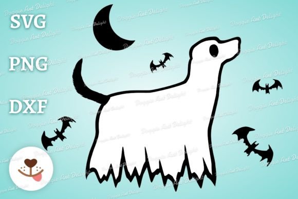 Halloween Labrador Ghost Dog Svg Png Dxf