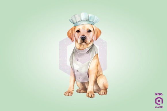 Labrador Retriever Wearing Chef Suit