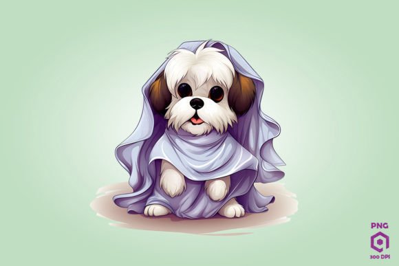 Shih Tzu in Ghost Costume 1