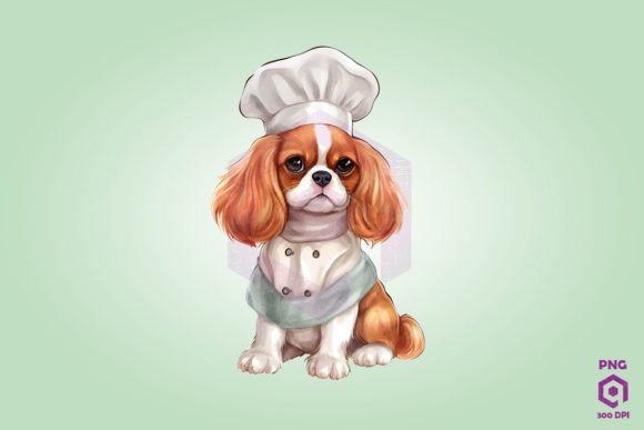Spaniel Wearing Chef Suit