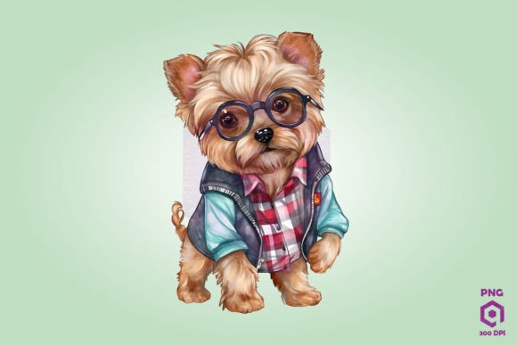 Yorkshire Terrier Wearing Trendy Fashion